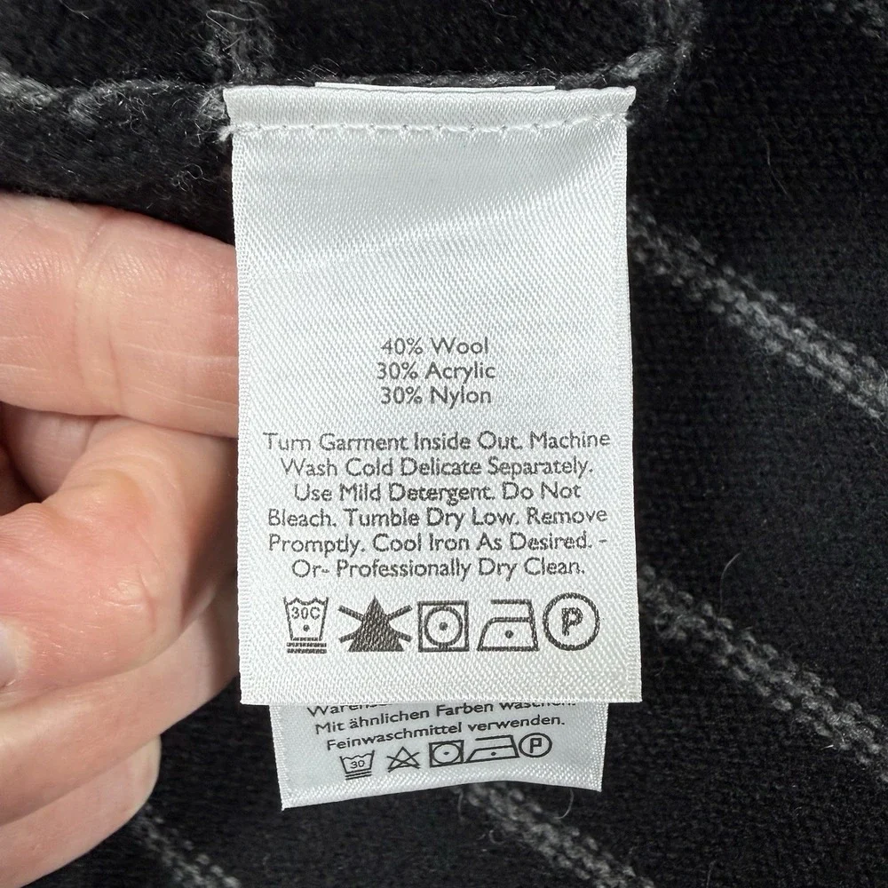 Eddie Bauer Sweater Men's Large Gray Wool‎ Blend 1/4 Zip Mock Neck